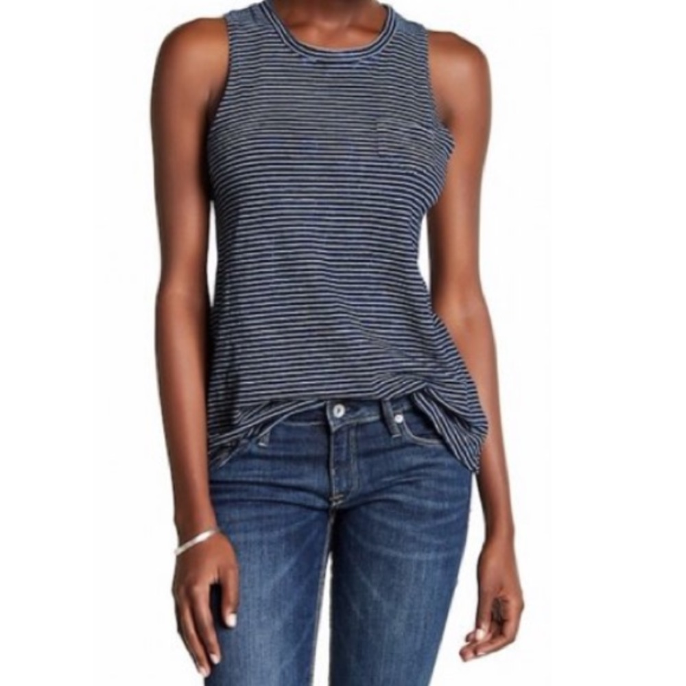 STATESIDE Striped Pocket Muscle Tank